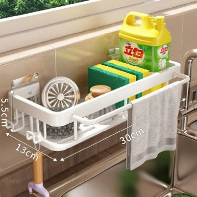 1PC kuchynský hliníkový drenák na odtokový stojan na košík organizátor kuchynské doplnky Sponge Storage Storage