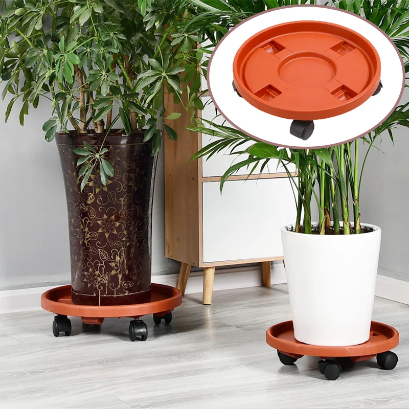 1pc kvetinový nádoba s univerzálnym kolesom s ťažkým valivým kvetinovým hrncom Indoor and Outdoor Balkony Záhradné náradie