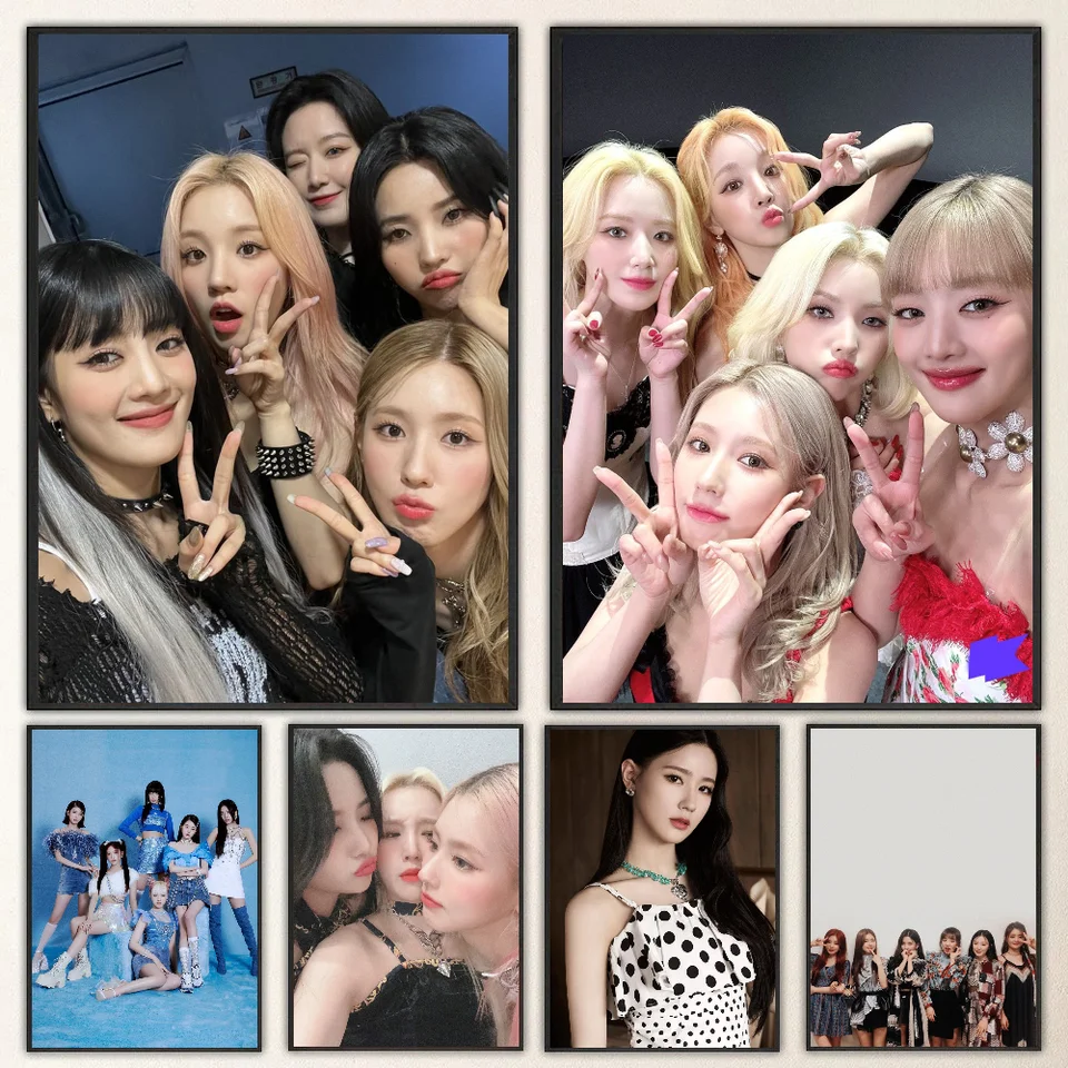 1PC Kórejská KPOP Girl Group Gidle Plagát Self-pasívny umenia nepremokavá papierová nálepka kaviareň kaviareň bar