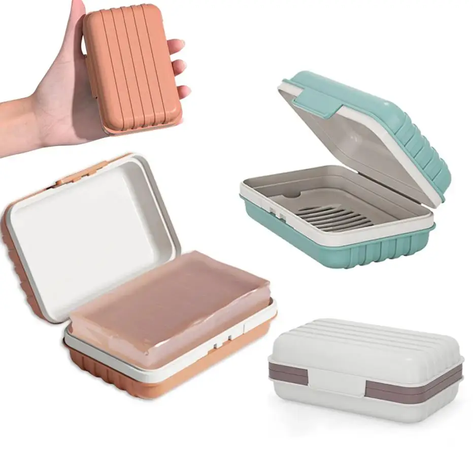 1pc kúpeľňa mydlové misku s vekom domáci plastový mydlový box udržuje mydlové misky cestovné ciatle Mydlové misky Držiak podnosového podnosu