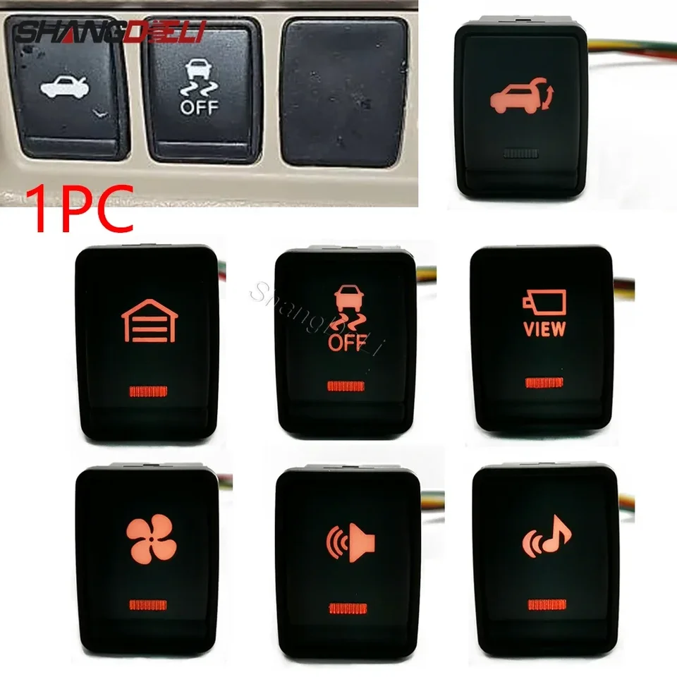 1pc LED hmlové lampa Zobraziť garážové garážové ventilátor hudobná hudba roh proti sklzu gombíkom s drôtom pre Nissan Tiida Sylphy Qashqai X-Trail