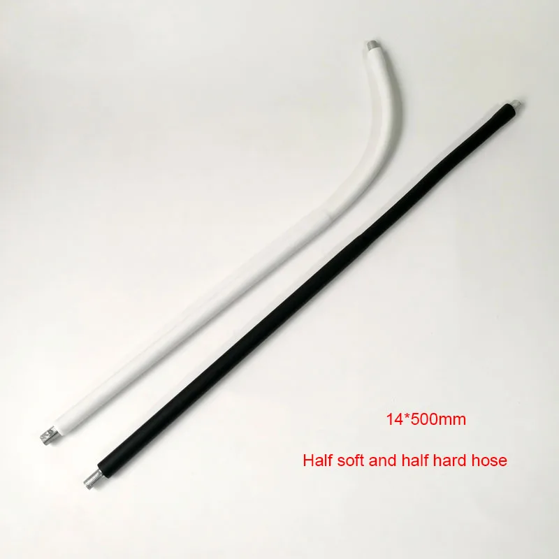 1PC LED Silikón gooseneck 50 cm dlhé tvrdé potrubie+ mäkký flexibilný držiak kovu M14+ M12 hadica LED stolová lampa DIY Príslušenstvo Kovové potrubie