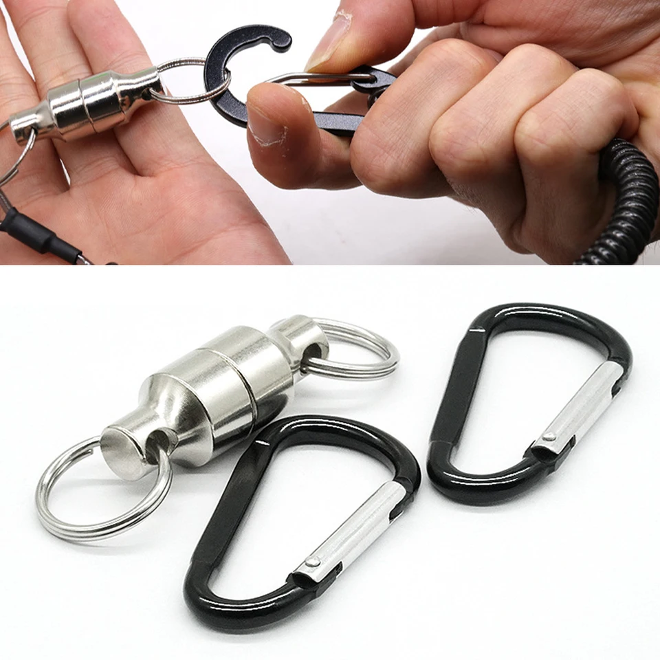 1pc lixada Clip Fishing Magnetic siete Uvoľnite držiak brankár klipka klip pristávacieho konektora držiak na konektor rybárskeho klipu Magnetický klip