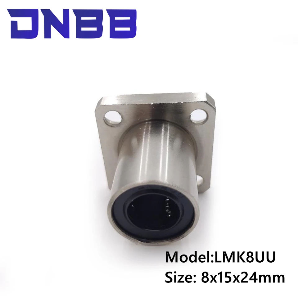 1pc LMK8UU Typ niklu Pletenie Lineárne ložisko pre 3D tlačiareň lineárna tyč 8 mm LMK LMK8 LMK8UU 8 mm hriadeľ