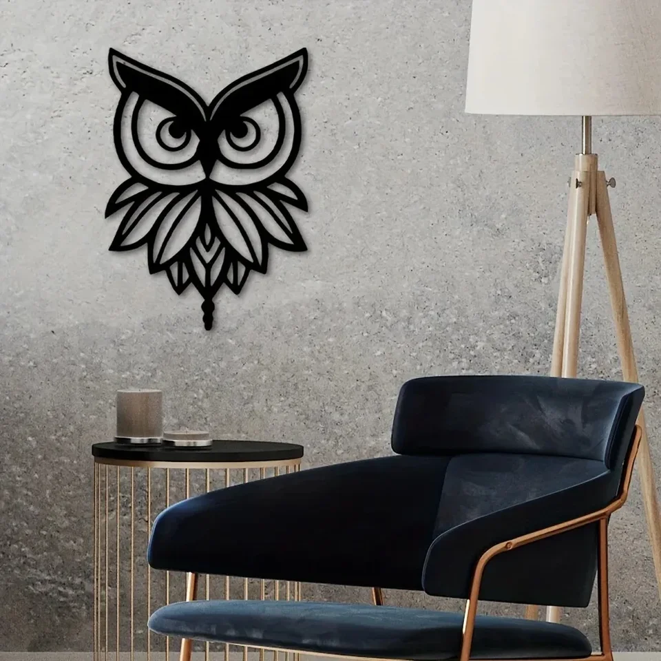 1PC Luxusná sova Decor Decor 2024 - Moderný kov na narodeninové oslavy, miestnosť a vonkajší dom