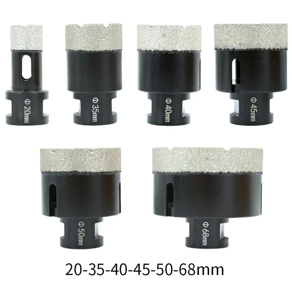1PC M14 Nedotné suché vákuum Brazené diamantové vŕtanie Bit Bit Bit 20/35/40/45/50/68 mm pre keramické dlaždice Kamenné diery píly žulové vŕtanie žuly
