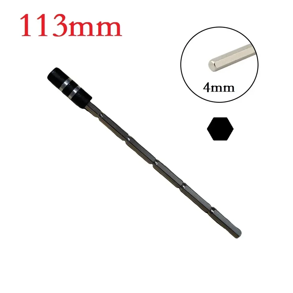 1PC Magnetický skrutkovač bit držiak kovový hriadeľ predlžovacia tyčinka Hex Hex Socket Adapter Power Tool Príslušenstvo