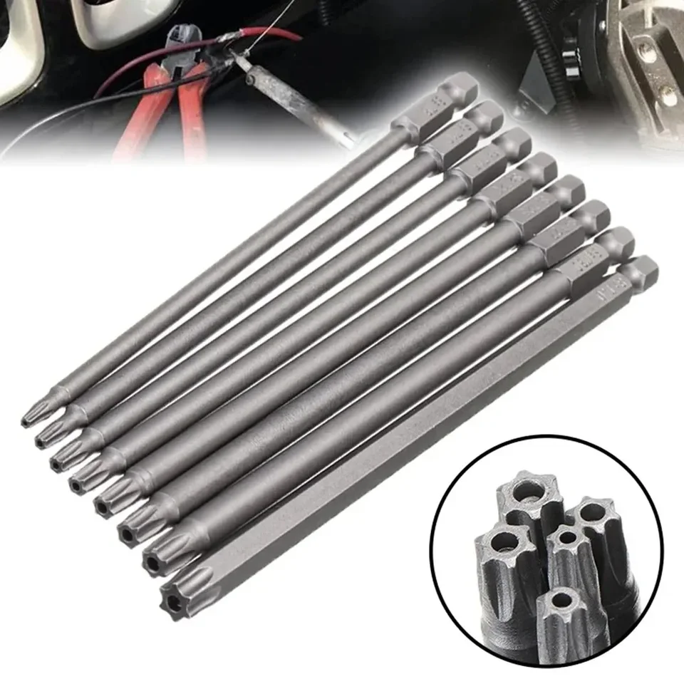 1pc magnetický Torx skrutkovač bitspeciálne tepelné spracovanie 150 mm dlhé T8/T10/T15/T20/T25/T27/T30/T40 Super tvrdé opotrebenie