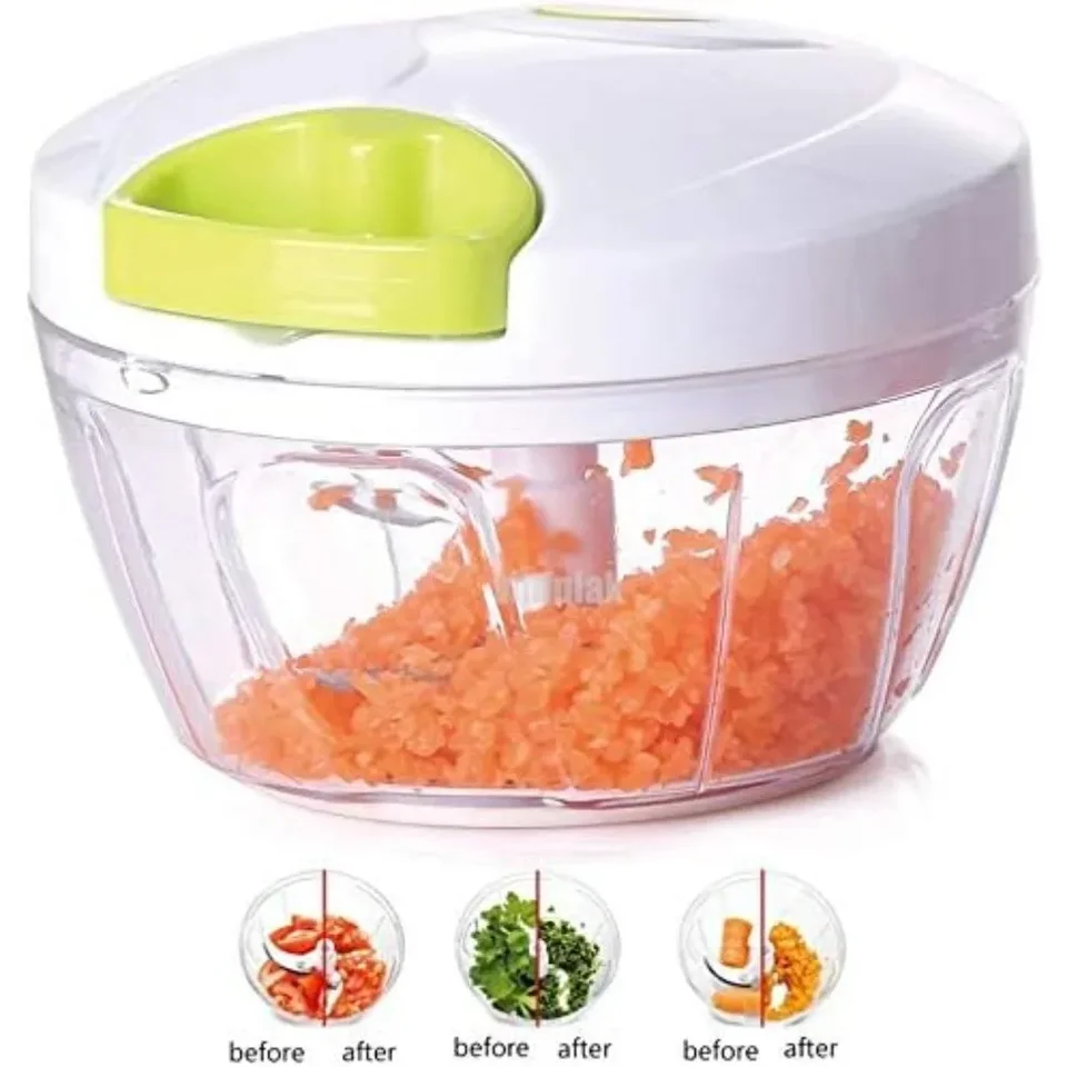 1pc manuálne jedlá ruka na ruky vytiahnite mixér Chopper na nasekanie cibuľového cesnaku, zeleniny, ovocia, bylín pre salsu, šalátové náradie na varenie