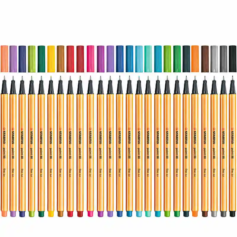 1pc markerové pero stabilo 88 štíhly vzkriesený náčrtok pero pero Pen 0,4 mm Pen s štíhlymi plastovými hák