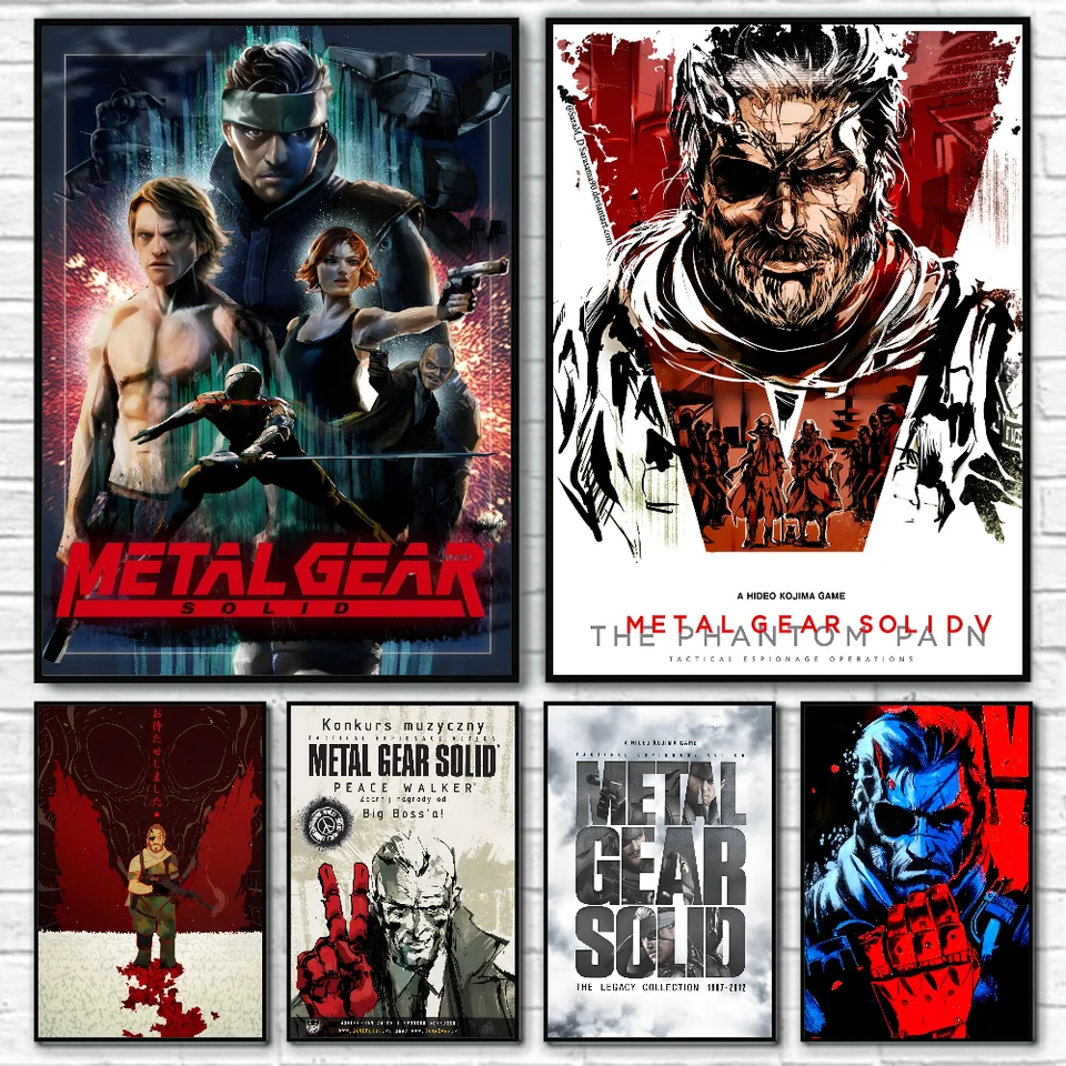 1PC Metal Gear Solid Series Art Plagát Plagát papier tlač Domov obývacia izba Spálňa Vstupný bar kaviareň Art maľba dekorácia