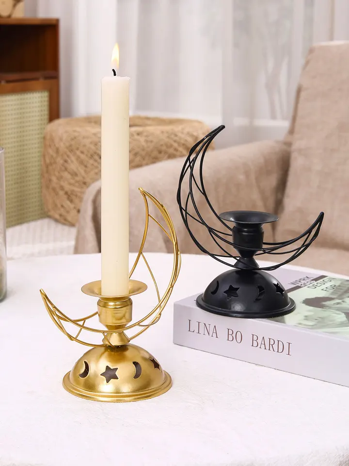 1PC Metal Iron Candlestick Európske svetlo Luxusný štýl Svadobná sviečka večera domáca stolná plocha svietniky šperky