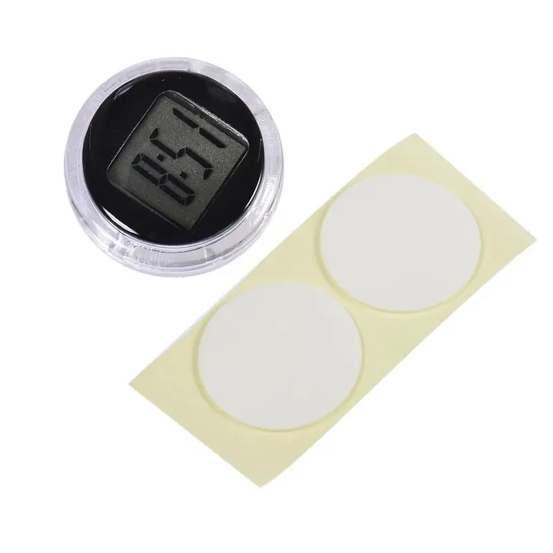 1PC Mini nepremokavé motocykle bicykel lepkavý digitálny displej hodinové hodinky Motocykel dekorácia automatické auto interiérové ​​doplnky