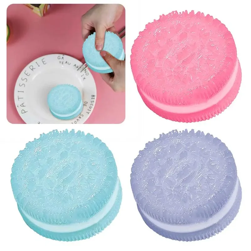 1PC Mini ručne vyrobené silikónové okrúhle cookies Stres Stres Strech Squishy Toy Mochi Taba Squishy New Fidget Toy Biscuit Pinching Toy