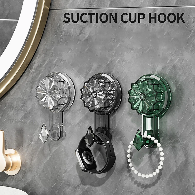 1PC Moderný silný sací pohár Háčik opakovane použiteľný vákuový prísavný šálka Hook Glass Glass Window Wall Háčku kuchyňa kúpeľňa