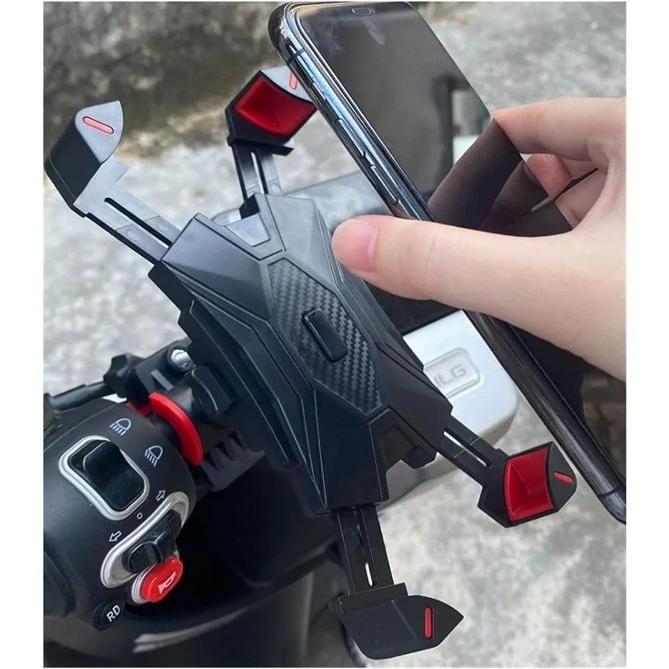 1pc motocyklové spätné zrkadlo držiak mobilného telefónu so štyrmi zradnými riadidlami automatická zámková navigačná konzoly