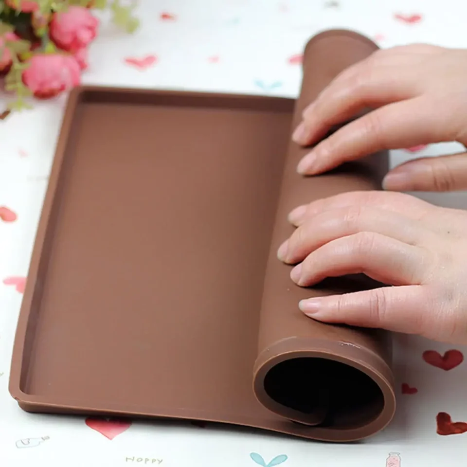 1PC Multifunkčný silikónový koláč Roll Mat Bakeware podnos na maľované podložky Pastry Swiss Roll Fold Moll Kitchen kuchyňa