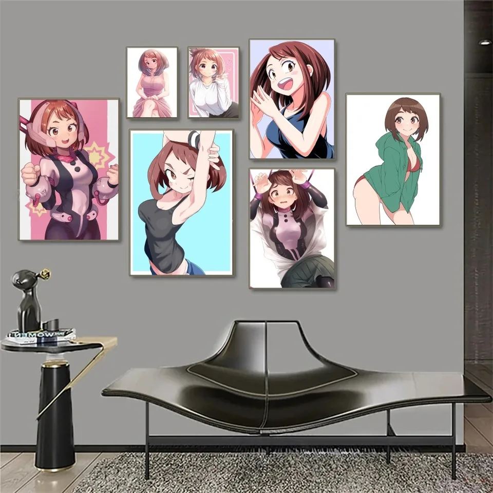 1PC My Hero Academia Uraraka Ochako Anime Plagát HD Plagáty Domov Room Bar Cafe Decor Art Wall Maľba Obrázok