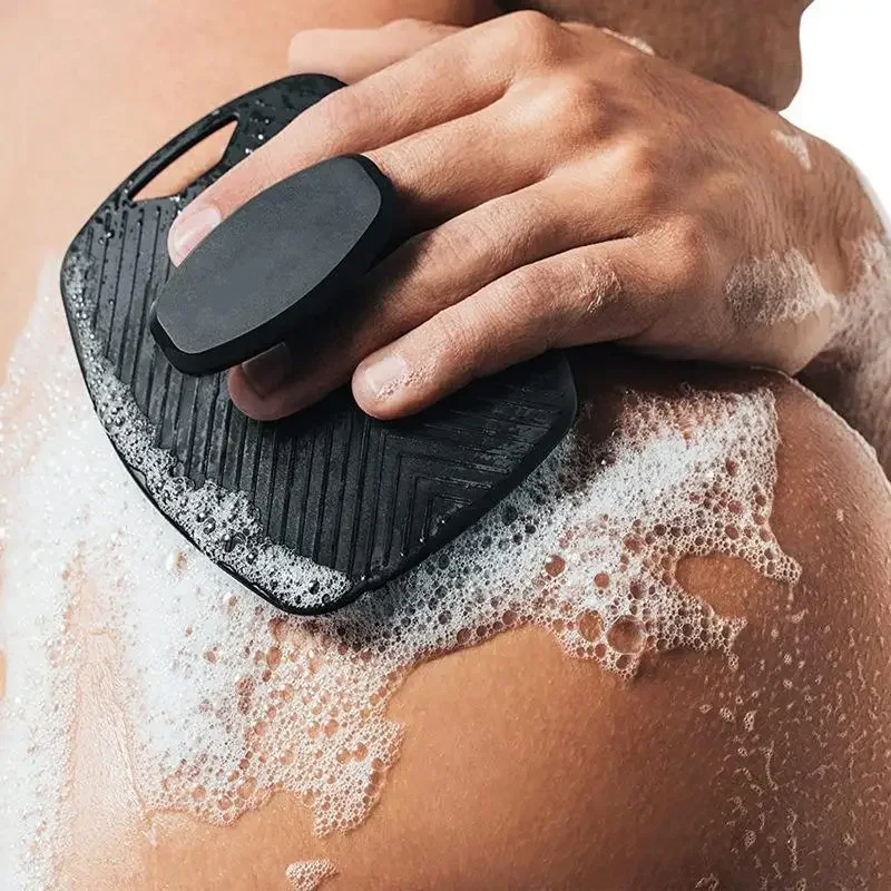 1pc mäkký silikón exfoliačný kefový čistiaci prostriedok na čistenie tela Čistenie pračkovej sprchy jemná masážna kúpeľňa pre mužov