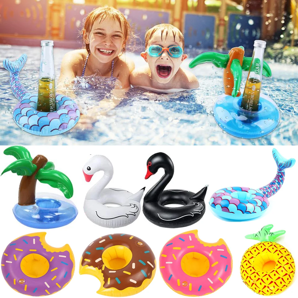 1pc nafukovacie nápoje držiak na pitie bazén Drink Drink Cup Držiteľ plavákových hračiek Coasters pre hračky pre deti a bazény