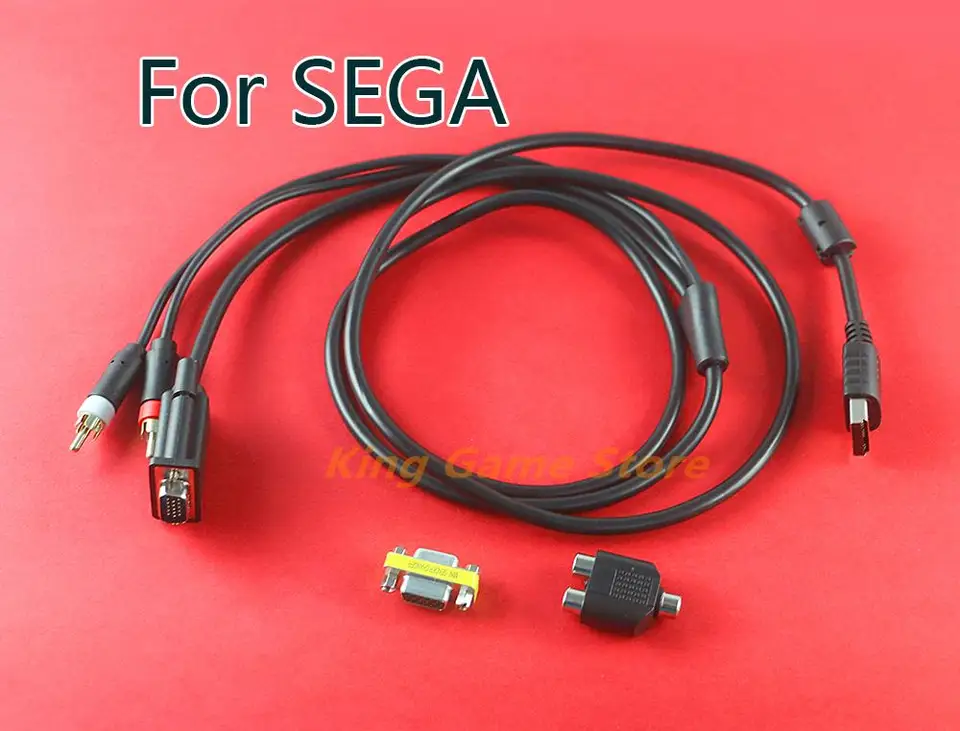 1pc nahradenie Vysokej kvality VGA vysokého rozlíšenia kábla RCA Sound Adapter HD PAL NTSC pre SEGA Dreamcast DC