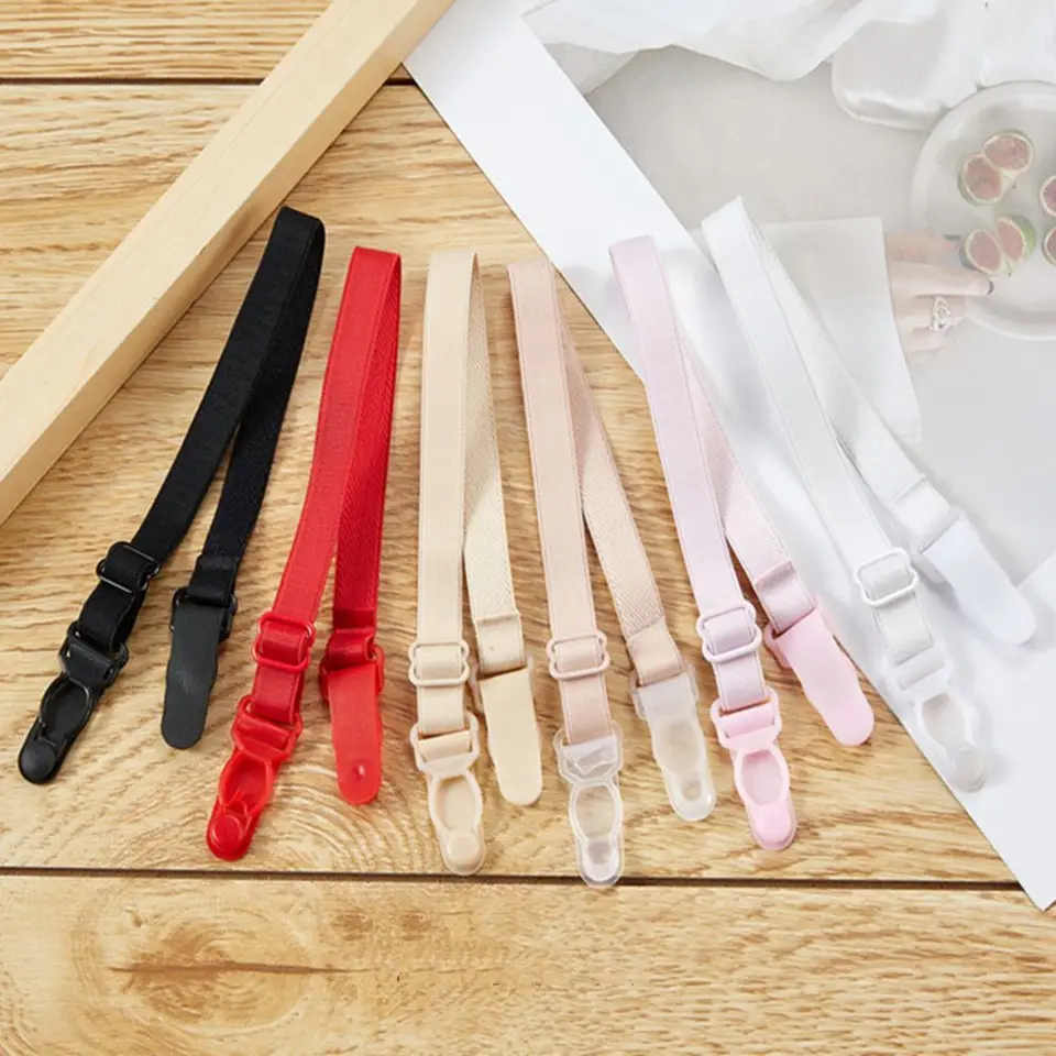1pc nastaviteľný dvojitý ramena podprsenky držiteľa popruhu Elastic Base Buckle Neflip spodná bielizeň