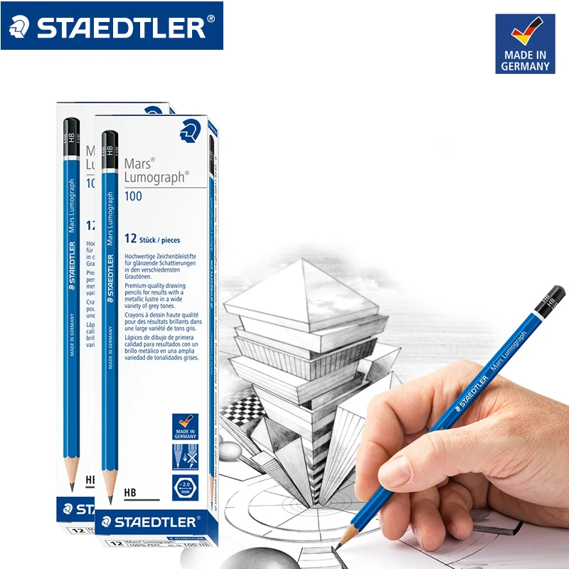 1pc nemecký staedtler 100 Blue Rod Písanie kreslenie ceruzkou na skica ceruzka Centennial Classic Drawing Student Písanie nástroja
