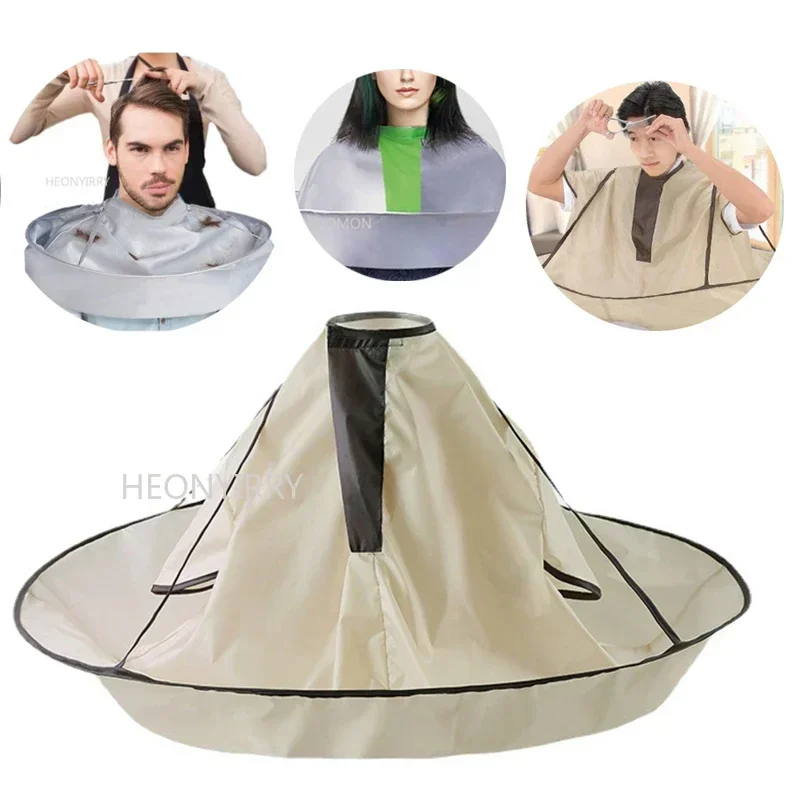 1pc nepremokavé dospelé rezanie vlasov plášť zložené dáždnikový dáždnik Cape Salon Barber Domáce kaderné kaderníctvo Cape Cover Cover Cover