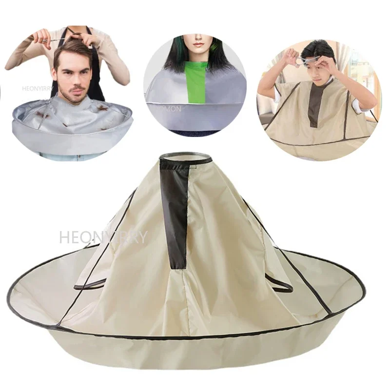 1pc nepremokavé dospelé rezanie vlasov plášť zložené dáždnikový dáždnik Cape Salon Barber Domáce kaderné kaderníctvo Cape Cover Cover Cover