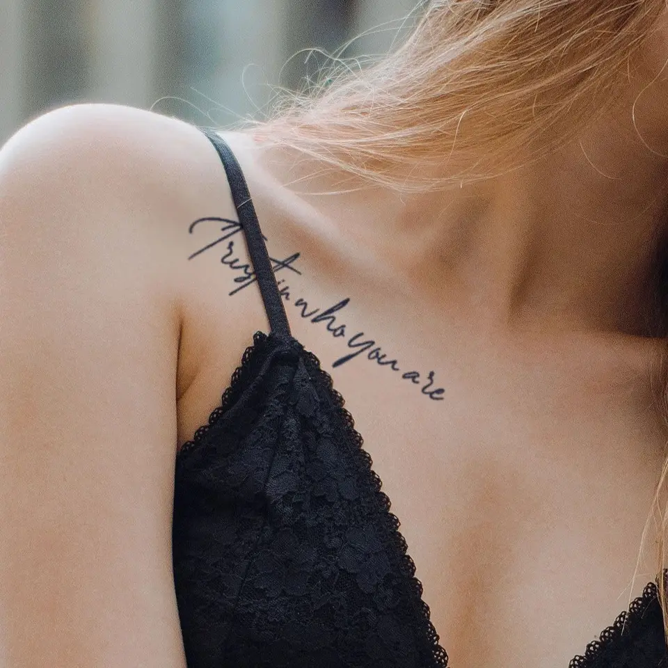 1PC nepremokavé dočasné tetovacie nálepka Letter tettoo pattoo patch Art Art Arm Fake tetovania Ženy Muži falošné tetovanie polotrvánne tetovanie