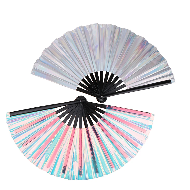 1pc nepremokavý PVC vreckový fanúšik Fan Fan For For Holiday Comical Pervices Koncerty Hudobné festivaly laser Kung Fu Fanúšikovia