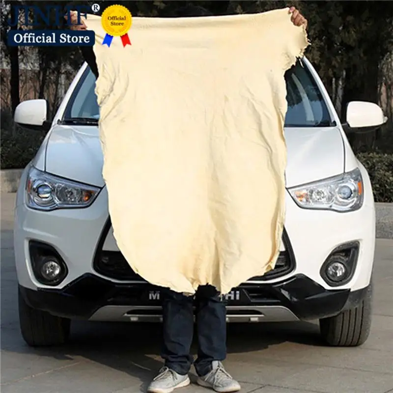 1PC Nové okná Čisté kamolie kože kožené handry umývajúce semišové prírodné kamézy Čistenie auta Absorbent uterák