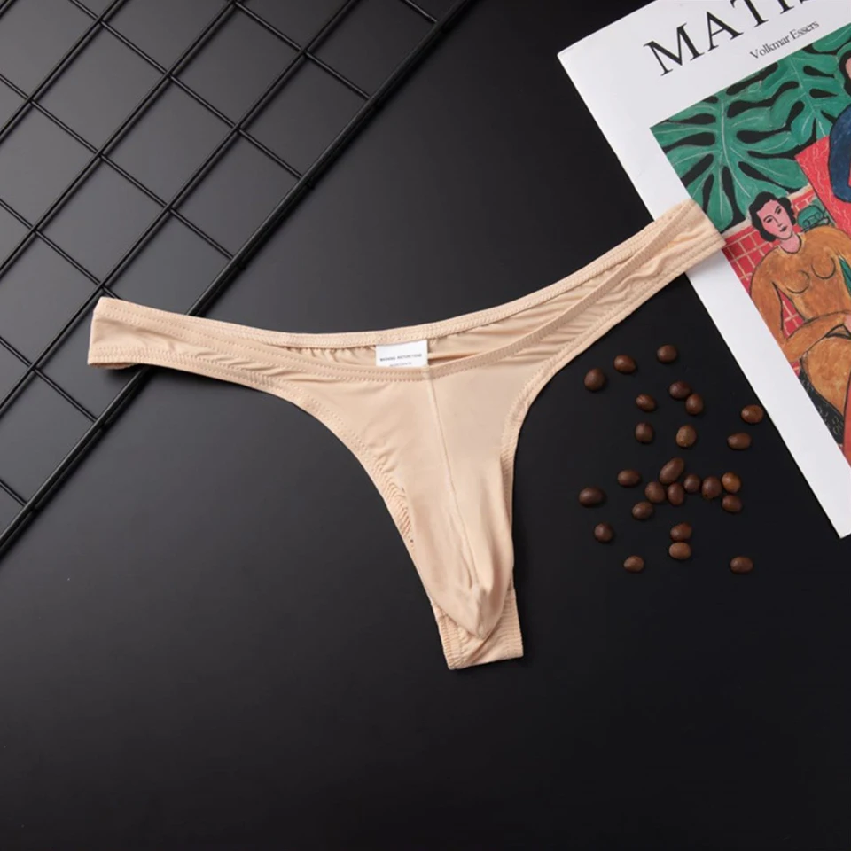 1PC nových pánskych sexy g-stringov Režiséry s nízkym pásom pevné farebné prívesky T-back