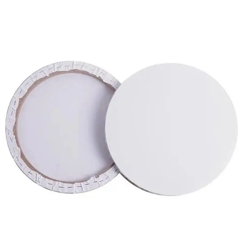 1pc okrúhle plátno maľovacie dosky natiahnuté plátno rám Cotton Planl Artist Výkresové plátno Panely Vodovodový olejový doska 30 cm