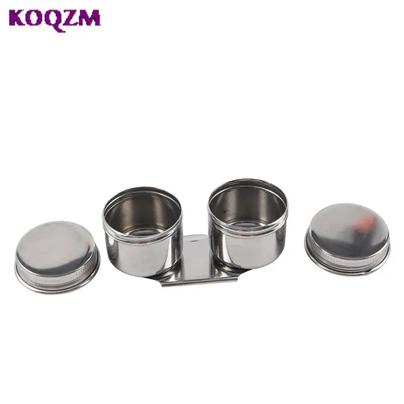 1pc olejový hrniec z nehrdzavejúcej ocele olejomaľba Double Palette Cup Palete Palet