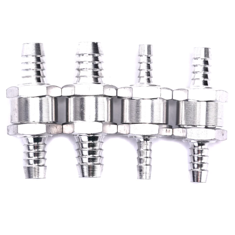 1PC One Way 6/8/10/12 mm ventily hliníkovej zliatiny paliva Neprirodzený kontrolný ventil jednosmerne Fit Carburetor 4 Veľkosti