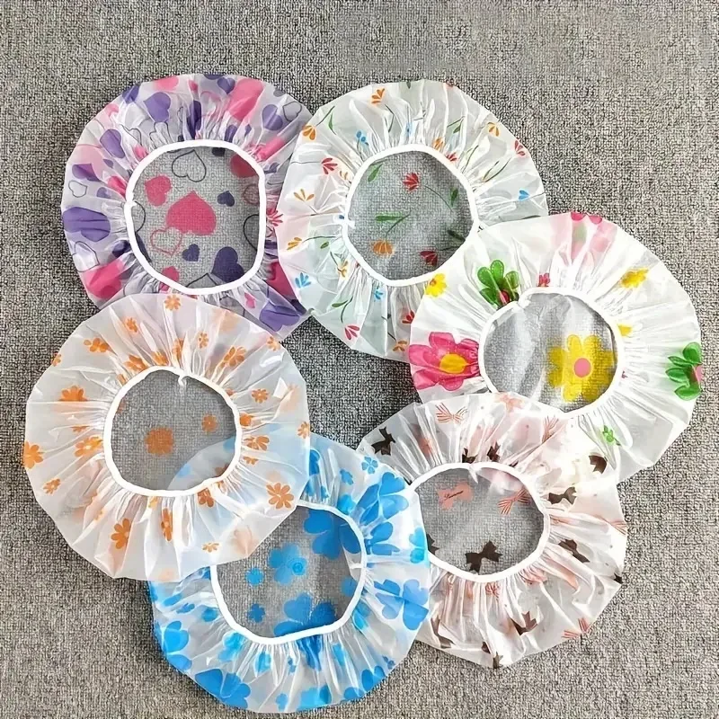 1PC opakovane použiteľná sprchová čiapka s elastickým pásom nepremokavým a zahusteným plavebným klobúkom pre ženy ideálne pre kadernícke salón a domáce potreby