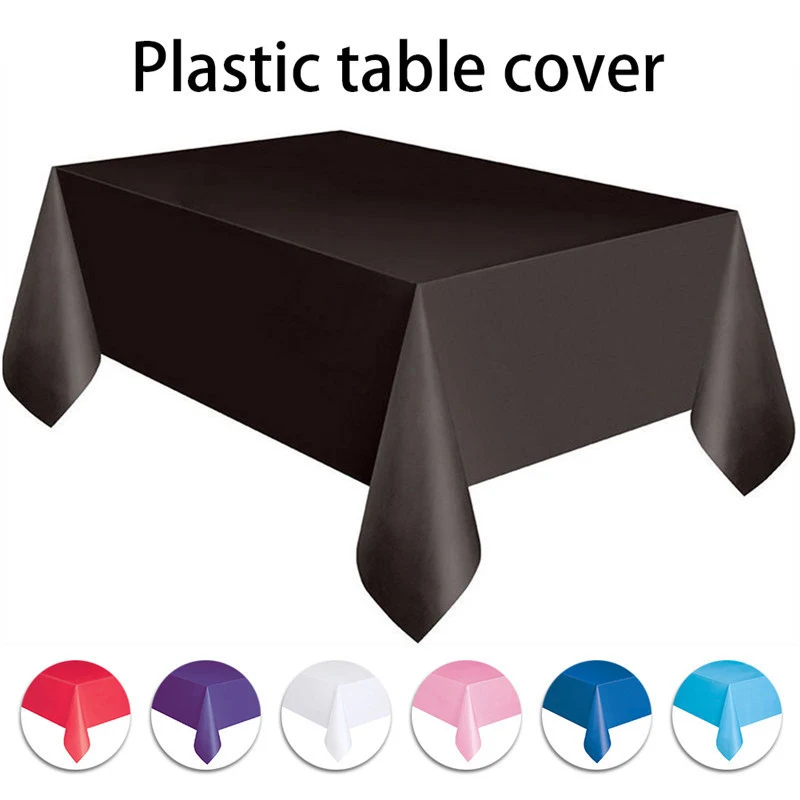 1PC opakovane použiteľné obrusy BPA Plast zadarmo 54 x 108 palcov jedálenský obal na večierky pre večierky piknik kemping vonkajšie jednorazové jednorazové