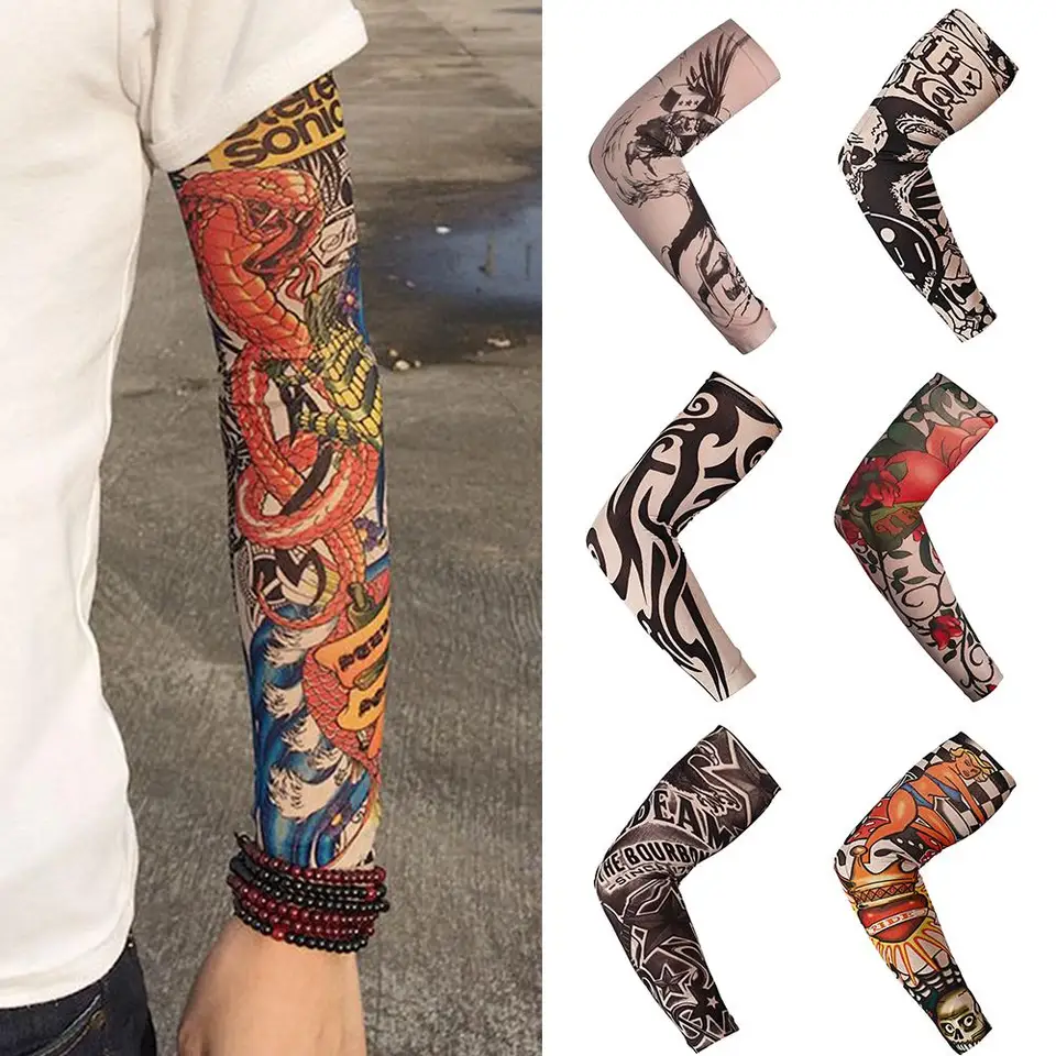 1PC Outdoor Antis-Sview Sport Tattoo Arme Ruckves Cycling Davičnosť chránia kryt ľahký a priedušný, pohodlný na nosenie.