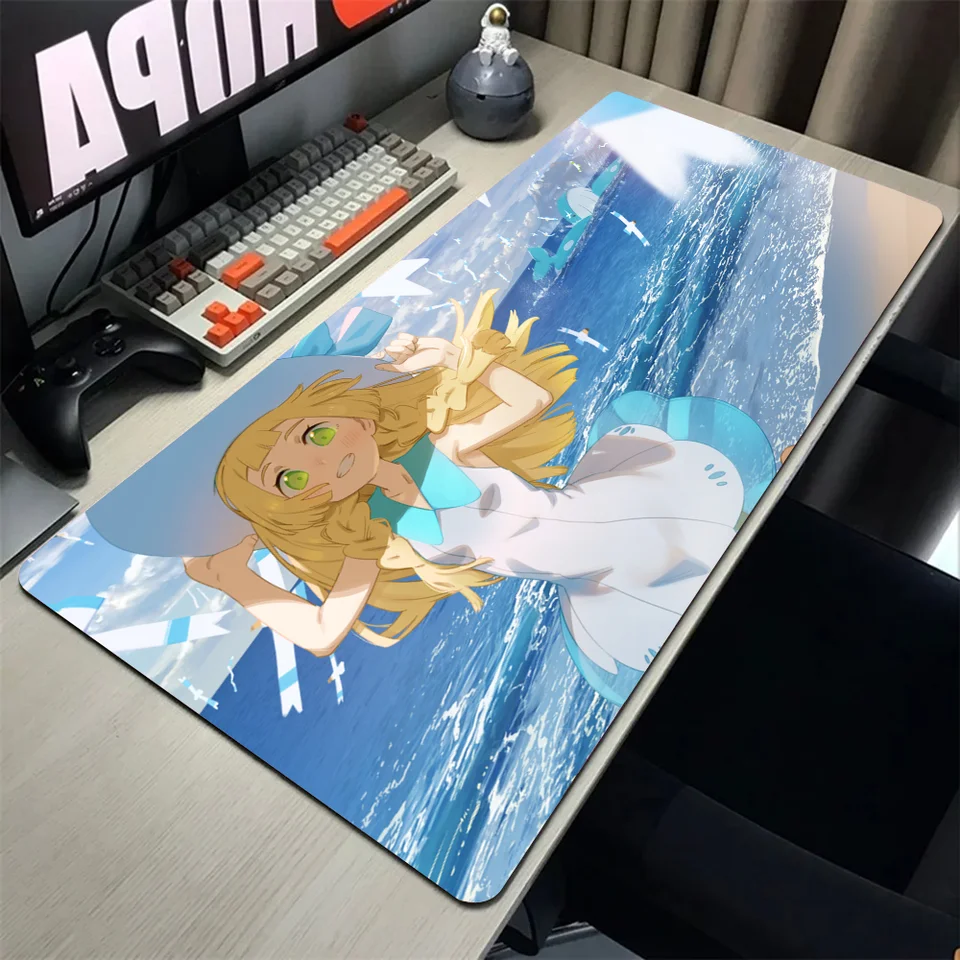 1pc p-Pokemon Lillie podlahová matka MOSE Desk Desk s podložkami herné doplnky hlavné hry XXL Klávesnica Padding Rat