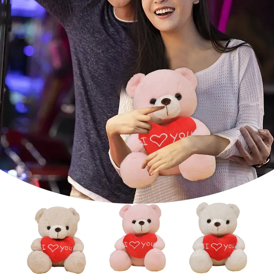 1pc pekný Ken Dolls Valentín Karikatúra Bear Toy Love Bear Doll Doll Doll Doll Doll Sleep s hraním doll amp basový gombík