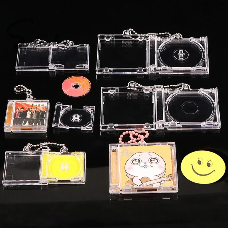 1pc periférne pamätné album prázdne Mini CD Case Pendant for DIY Keychains Batoh visiaci dekorácia
