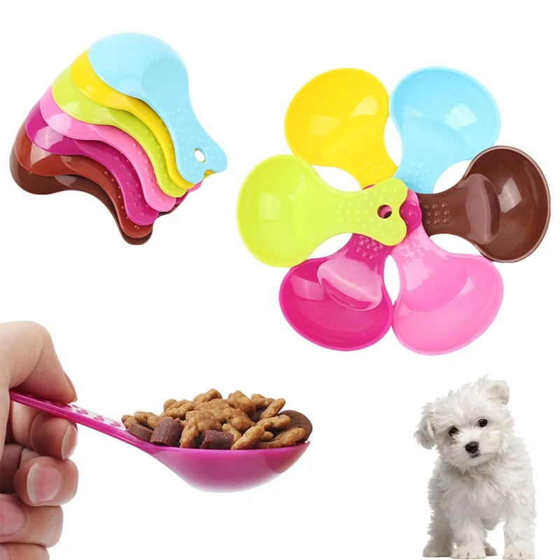 1PC Pet Food Scoop Environmental Environmental a Trvanáce plastové kreatívne najrôznejšie psie mačka Food Spoon Pet Kŕmenie Dodávky