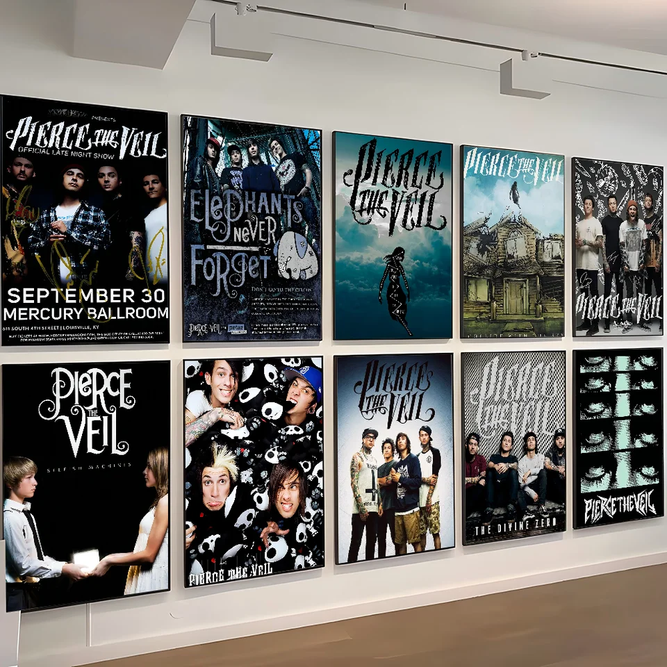 1PC Pierce the Veil Band plagát Self-pasívny umenia vodotesná papierová nálepka kaviareň Bar izba na stenu dekor