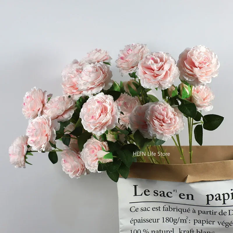 1pc pivonky umelé kvetiny falošné kvety kytica BYTION PBOR PINK biele pre domáci dekor dom Svadobná dekoration Indoor Garden