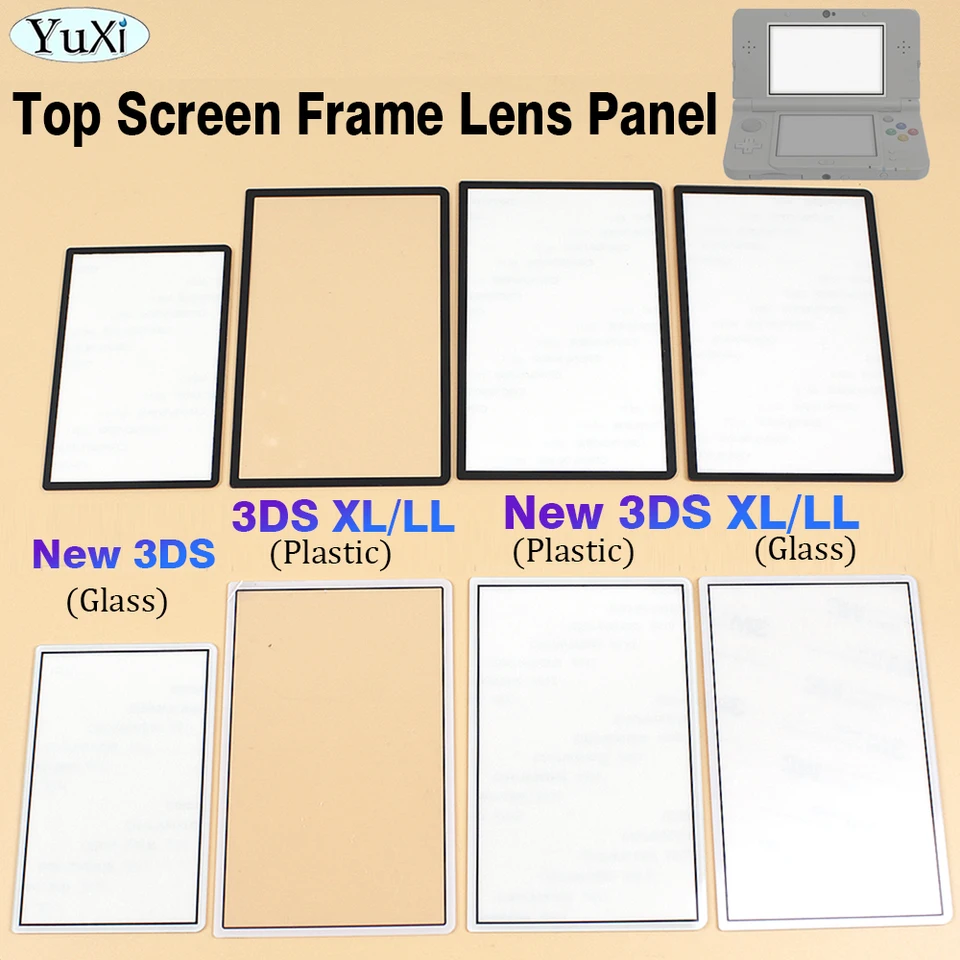 1PC Plastové sklo Horná obrazovka Objektív pre nové 3DS XL LL TOP LCD SCREET SCREET PANEL OBRADNÝ PANEL