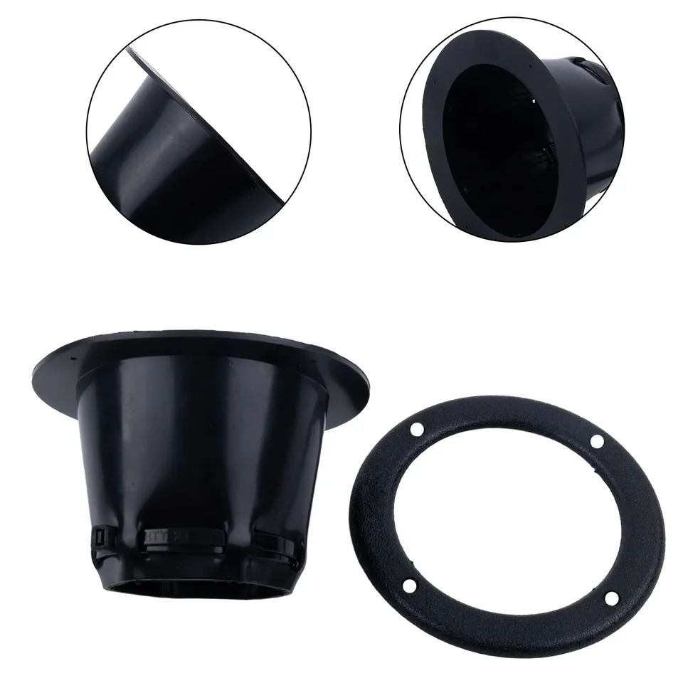 1pc plastový čierny kábel Boot Boot Morine Transom Riadenie kábla Boot Motorwell s drôtom kravata Dia. 120 mm námorné doplnky