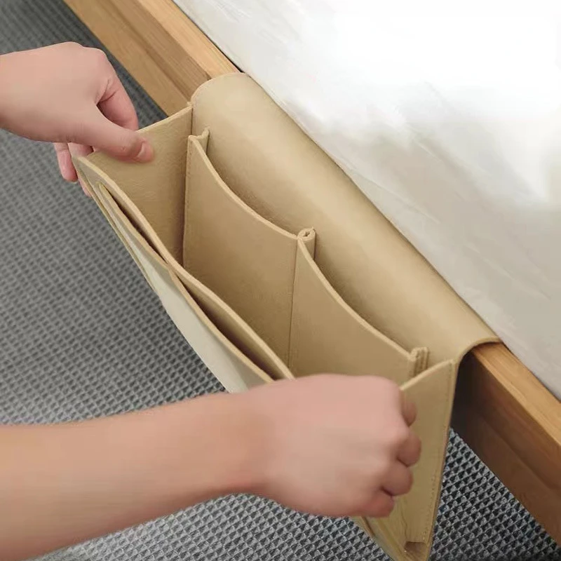 1pc plsti nočné ukladanie vrecka TV TV diaľkové ovládanie zavesenie gauč Caddy Sundries Organizátor Posteľ držiaka vreckej pohovky
