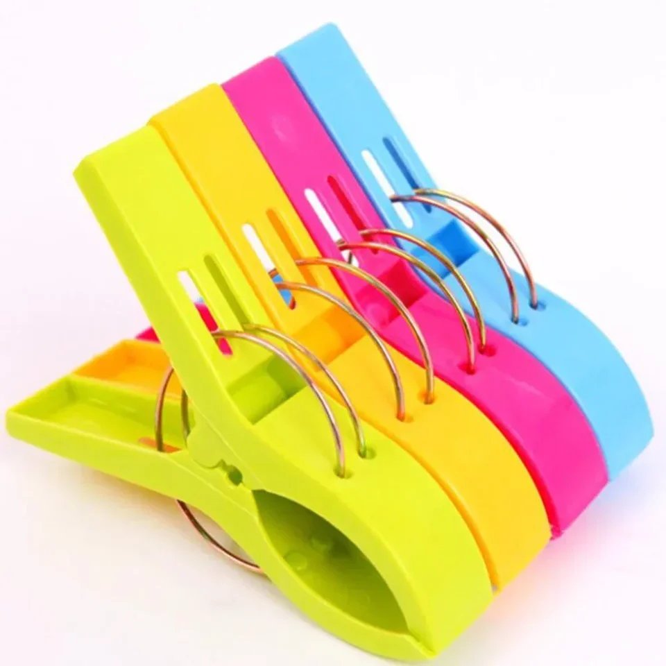 1pc plážové utierky Clips Plastové prikrývky na prikrývky pre prádlo Sun Led Let Lounger Clother Peting Home Kúpeľňa Organizácia