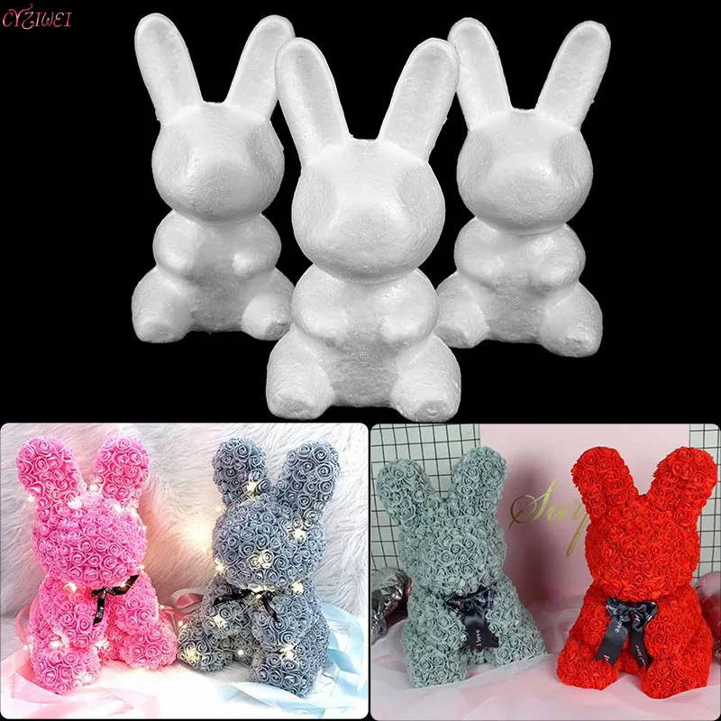 1pc polystyrénové polystyrénom Rabbit Model Štýlová Veľkonočná dekorácia pre domácu kreatívnu odolnú užitočnú remeslá DIY Bunny Mold